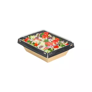 Barquettes LUXIFOOD noir/kraft 160x110mm